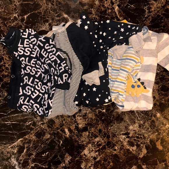 Gerber Navy Star Print Footie - Picture 1 of 6